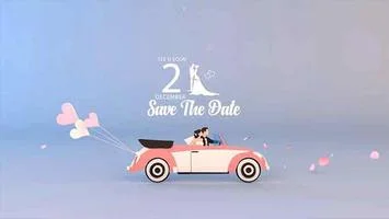 Animated wedding invitation video